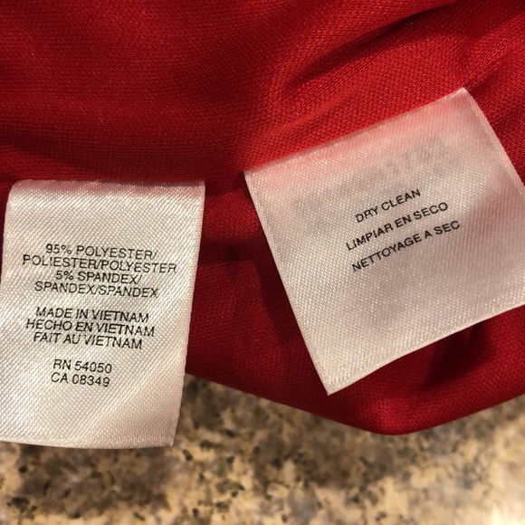 Evan Picone Red Tiered Elegant Dress Size 4 -Great Holiday Party Dress! - Picture 15 of 16